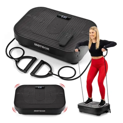 Produktbild von Kompakte Vibrationsplatte Meteor für Ganzkörpertraining – Anti-Rutsch, 160 kg Max. Last, ideal für Muskelstärkung & Fettabbau, KI-generiertes Bild