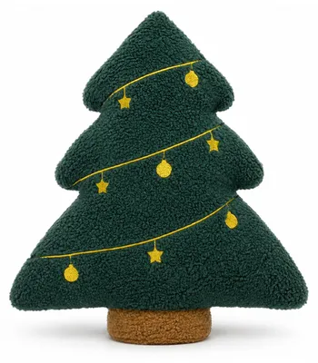 Weihnachtskissen Tannenbaumform 40x37 cm Plüsch