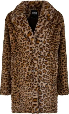 Productafbeelding van Urban Classics dames oversized imitatiebont jas "Leo", kleur: leo, maat: XL
