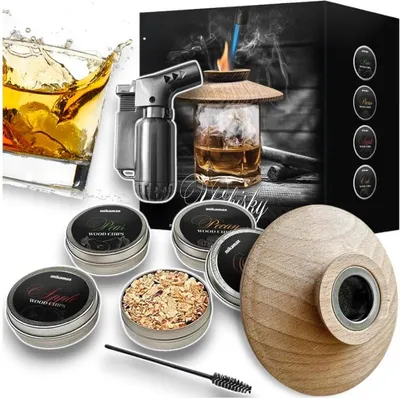 Immagine prodotto di Set per fumatori WHISKY SMOKER + articoli in legno