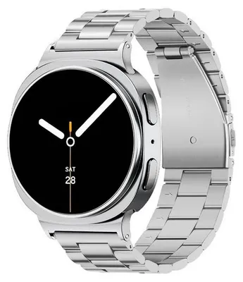 Produktbild von By Qubix Edelstahl-Gliederarmband - Silber - passend für Samsung Galaxy Watch 9 - 40 mm / 44 mm