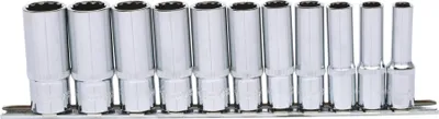 Produktbild von KS Tools 918.0602, Steckschlüssel-Satz, 3/8", 11 Kopf/Köpfe, Chrom-Vanadium-Stahl, DIN 3120, ISO 1174, DIN 3124, ISO 2725, 750 g