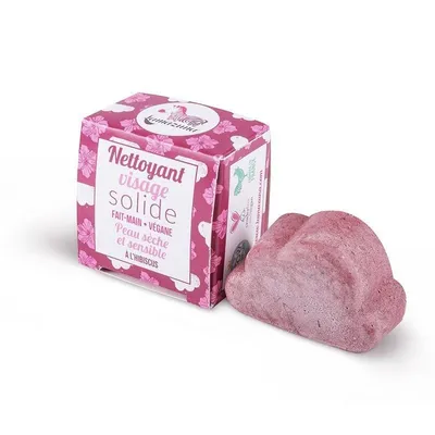 Obrázek produktu pro Tuhé mýdlo na čištění obličeje pro suchou pleť s ibiškem Lamazuna - 25 g