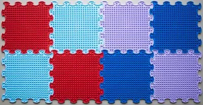 Obrázok produktu pre Ortoto Sensory Massage Puzzle Mats Spikes Box 8 kusov