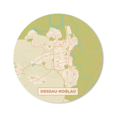 Produktbild von MuchoWow® Mauspad Mousepad Dessau-Roßlau - Karte - Vintage - Stadtplan 40x40 cm - Mousepads - Maus Mat - Pad - Mausunterlage - Schreibtisch Accessoires