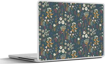 Produktbild von MuchoWow® Laptop Aufkleber Sticker Cover Muster - Blumen 25x18 cm - Laptop-Deko