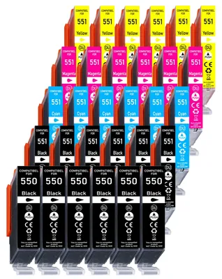 Produktbild von 30er Pack Druckerpatronen PGI-550 CLI-551 kompatibel mit Canon MX925