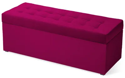 Produktbild von MG Design Polsterhocker Rosa 45x120 cm - Stauraum 140L, bis 300 kg belastbar, pflegeleicht, matt, für Wohnzimmer & Flur