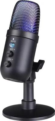 Produktbild von Computer-Mikrofone, USB Mikrofon mit Geräuschunterdrückung,RGB-Beleuchtung, mit Stummschalttaste, mit Kopfhöreranschluss, für Streaming Podcast Studio