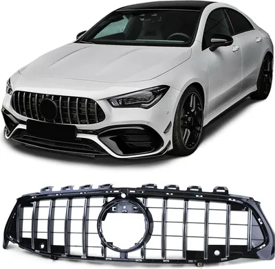 Produktbild von Sport Kühlergrill Schwarz Glanz Chrom passt für Mercedes CLA C118 X118 ab 19