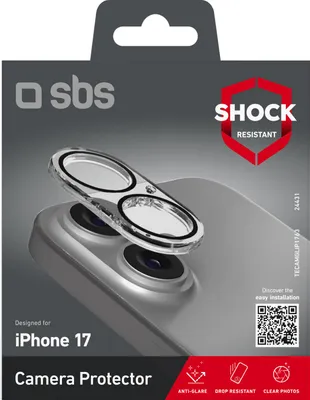 Obrázok produktu pre SBS TECAMGLIP1763, Apple, iPhone 17/16, Odolné voči nárazom, Odolné proti poškriabaniu, Priehľadná, 1 kusov