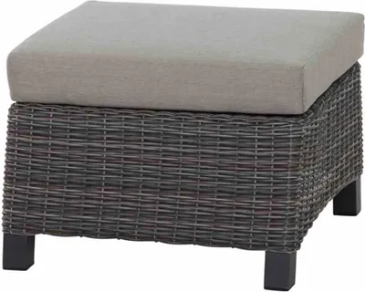 Produktbild von Gartenlounge-Hocker >Corido< in matt anthrazit, charcoal grey, taupe meliert