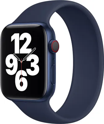 Immagine prodotto di Cinturino in silicone Solo Loop per Apple Watch Series 1 - 9 / SE (38/40/41 mm) | Series 10 / 11 (42 mm) - Taglia 8 - Blu navy intenso