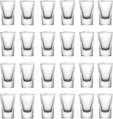 Produktbild von 24er Set Schnapsgläser 2cl 20ml 35ml Shotgläser Pinnchen Shots Tequila Glas Vodka Schnaps Stamper