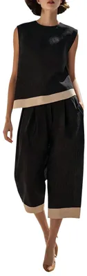 Immagine prodotto di Elzusha - Set da donna in stile bohémien, composto da canottiere e pantaloni a gamba larga