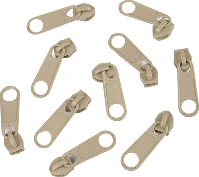 Produktbild von 10 Schieber Reißverschluss Zipper für Endlosreißverschluss 3mm, mehr als 70 Farben, Farbe:graubeige