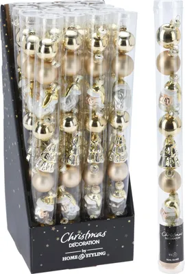 Immagine prodotto di Set di ornamenti natalizi ø 3 cm, 9 pezzi, oro