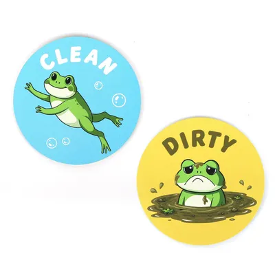 Geschirrspülmagnet mit Froschmotiv, doppelseitig, 9 cm