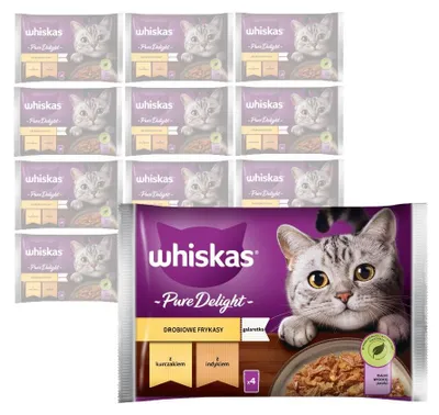Produktbild von Whiskas Adult Geflügel-Delikatessen in Gelee 52x85g Nassfutter für ausgewachsene Katzen mit Huhn und Pute