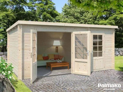 Produktbild von Gartenhaus Palmako Ella 13,1 m² 477 x 350 cm natur