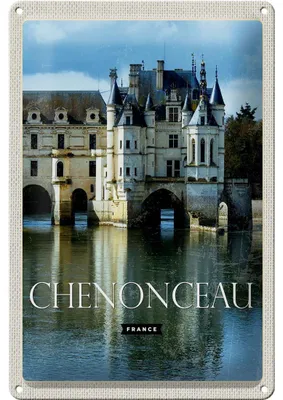 Produktbild von Blechschild Reise 20x30cm Retro Chenonceau France Schloss
