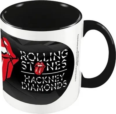 Produktbild von The Rolling Stones - Kaffeebecher "Black Diamond", Zweifarbige Innenseite PM10798 (Einheitsgröße) (Weiß/Schwarz/Rot)