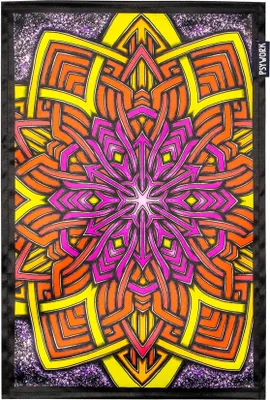 Produktbild von PSYWORK Schwarzlicht Stoffposter Neon "Elven Star", 30x45cm