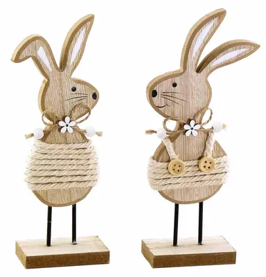 Osterhase Dekoration, 60 Stück, Spiegel-Finish, 24x15x1,8 cm