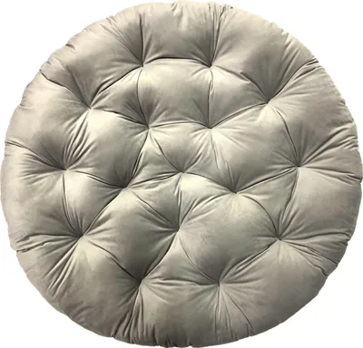 Produktbild von Kissen für Hängesessel, Hängestuhl - Runde Sitzkissen mit Silikonfaser - Kissen für Hängeschaukel aus Samtstoff - Hängesitz - Silber - Indoor & Outdoor - Dekokissen für Allergiker