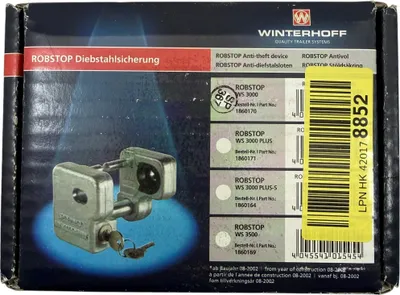 Productafbeelding van Winterhoff Robstop diefstalbeveiligingsslot voor koppeling, type WS 3000, diameter 15 mm