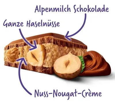 Productafbeelding van Milka Mmmax Notenpraline, vulling van room met noten, melkchocolade, extra groot (XXL), 300g