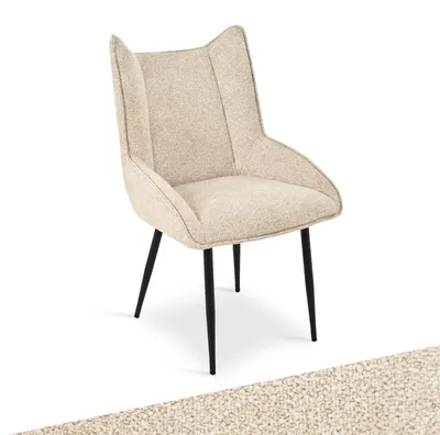 Image de Chaise de salle à manger en velours moderne sans accoudoirs