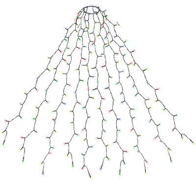 Produktbild von SALCAR 3m Christbaumbeleuchtung mit Ring und 10 Girlanden, 350er LED Weihnachtsb