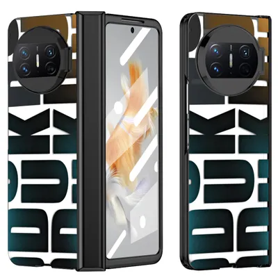 Obrázek produktu pro Pouzdro pro Huawei Mate X3, galvanizované průhledné pouzdro s ochranou displeje a pantu černé