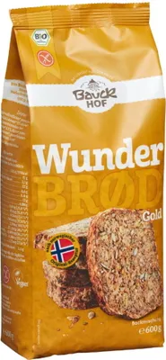 Produktbild von Brotbackmischung - Wunderbrod Gold 600g 2er Pack