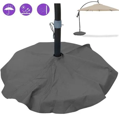 Zdjęcie produktu dla Pokrowiec przeciwdeszczowy Oxford – szary – 90 cm – wodoodporny – parasol ogrodowy