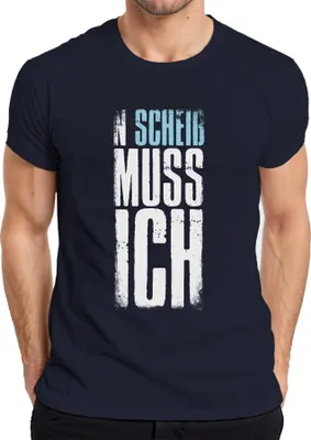 Produktbild von N Scheiss muss ich Spruch Lustig Arbeitsmuffel Faulheit Party Herren T-Shirt, Navy, L