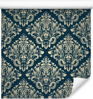 Zdjęcie produktu dla Tapeta Do Salonu Barokowy WZÓR Ornamenty Dekoracja Ścienna z efektem 3D