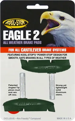 Produktbild von Kool-Stop Bremsschuhe C2 Eagle 2 Cantilever, L=64,1mm asymm., für keramikbesch. Felgen, grün