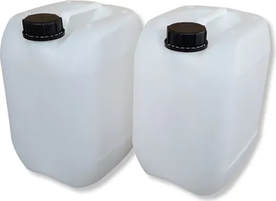 Produktbild von 2 Stück 10 Liter L Kanister, Wasserkanister Farbe natur lebensmittelecht DIN51 (2x10 knn51)