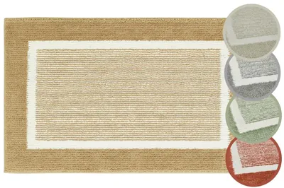 Productafbeelding van Taupe badmat, 60 x 100 cm, met antislip en sneldrogende eigenschappen