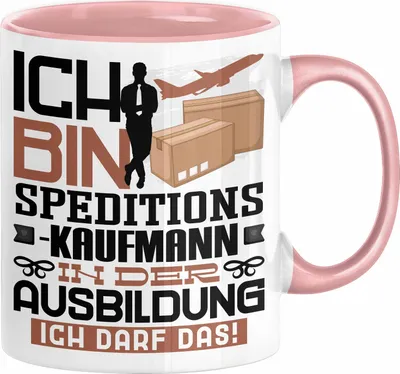 Produktbild von Speditionskaufmann Ausbildung Tasse Geschenk Ich Bin Speditionskaufmann In Der Ausbildung Ich Darf Das Geschenkidee Spruch (Rosa)