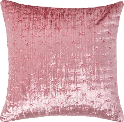 Produktbild von HOMESCAPES r Pannesamt-Kissenbezug in Rosa, 40 x 40 cm