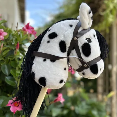 Imagen del producto de ByASTRUP – Caballo de juguete con palo – Con manchas – 68 cm