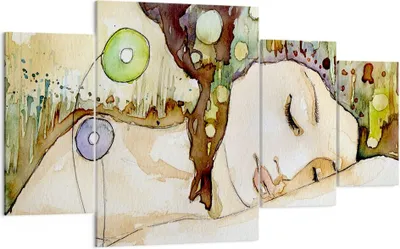 Produktbild von Bild auf Leinwand - Leinwandbild - Frau modern - 160x90cm - Wand Bild - Wanddeko - Wandbilder - Leinwanddruck - Bilder - Kunstdruck - Wanddekoration - Leinwand bilder - Wandkunst - DL160x90-3553