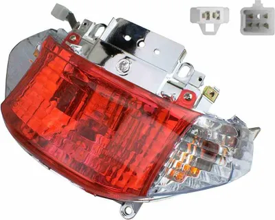 Produktbild von Rücklicht Gy6 Roller Rad 10'' Weiss Blinker