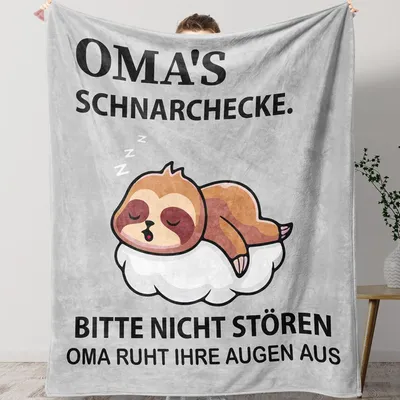 Immagine prodotto di Morbida coperta regalo della nonna 100% flanella 150x130cm Natale Festa della Mamma Compleanno