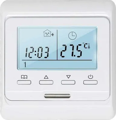 Produktbild von Programmierbarer Raumthermostat mit 16A-Sonde für elektrische Fußbodenheizung, digitaler Thermostat für elektrische Fußbodenheizung.