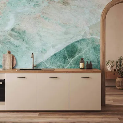 Produktbild von Vlies Fototapete - Turquoise Marble 250x175 cm Muster f-C-0455-a-a