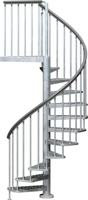 Produktbild von Dolle Aussentreppe Gardenspin 328-376cm Geschosshöhe 15 Stufen Metall gelocht Aussen-Ø155cm